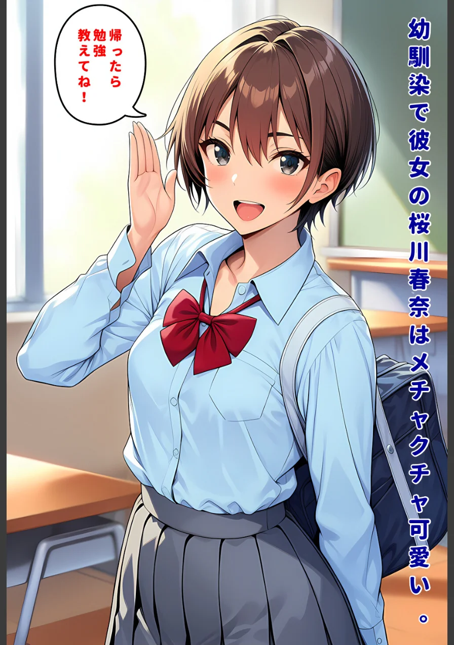 人気者のボーイッシュ幼馴染は、イケメンにはなびかないのに俺にはデレてすぐイク【モザイク版】 試し読み 1ページ