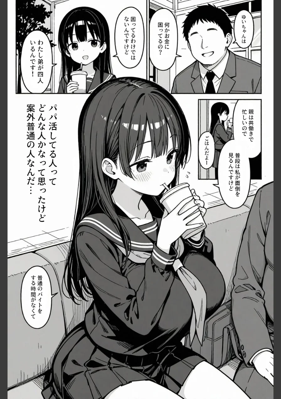 清楚な女子〇生がパパ活にドハマりする話【モザイク版】 試し読み 9ページ