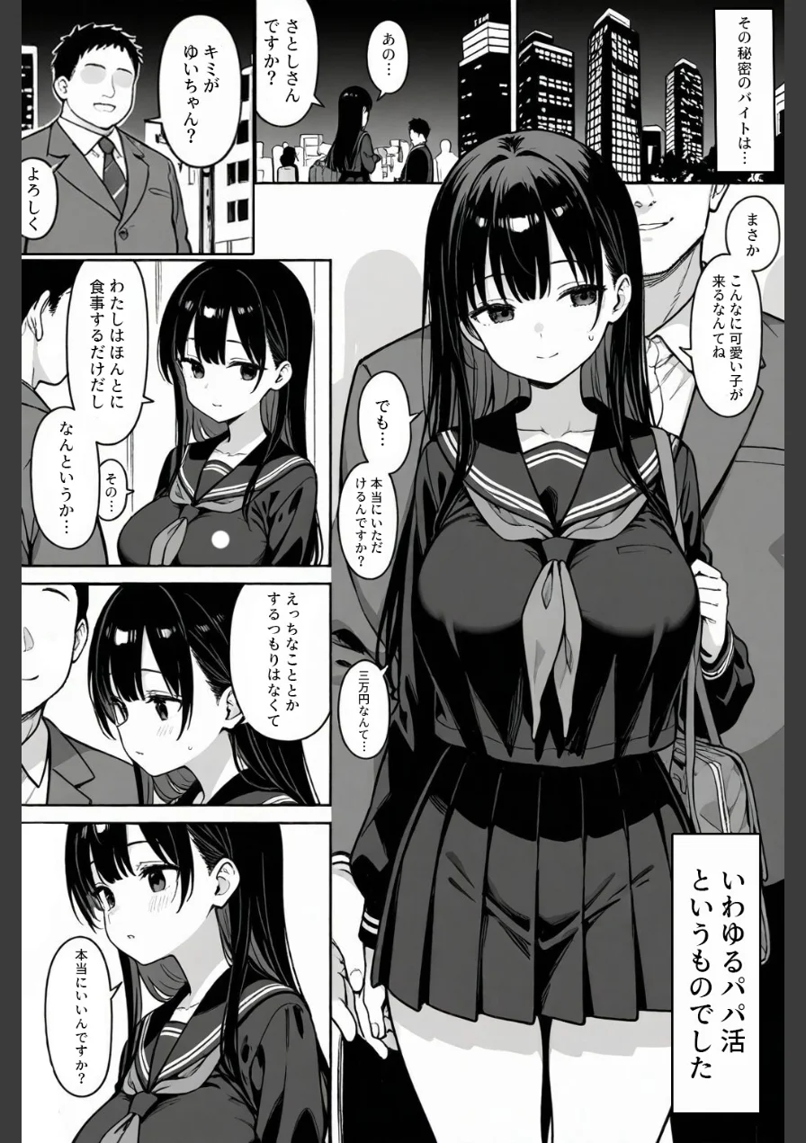 清楚な女子〇生がパパ活にドハマりする話【モザイク版】 試し読み 7ページ