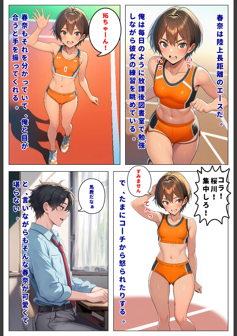 人気者のボーイッシュ幼馴染は、イケメンにはなびかないのに俺にはデレてすぐイク【モザイク版】 試し読み 3ページ