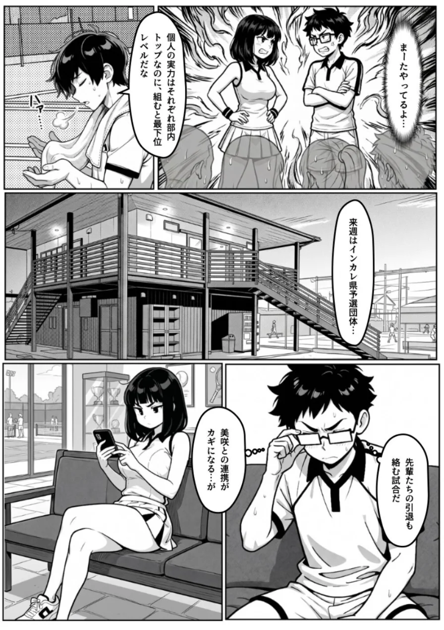本能に狂わされるわからせ特訓:最悪の相性だった僕たちが、夜のラリーで無敵のペアになるまで【棒消し修正版】 試し読み 3ページ
