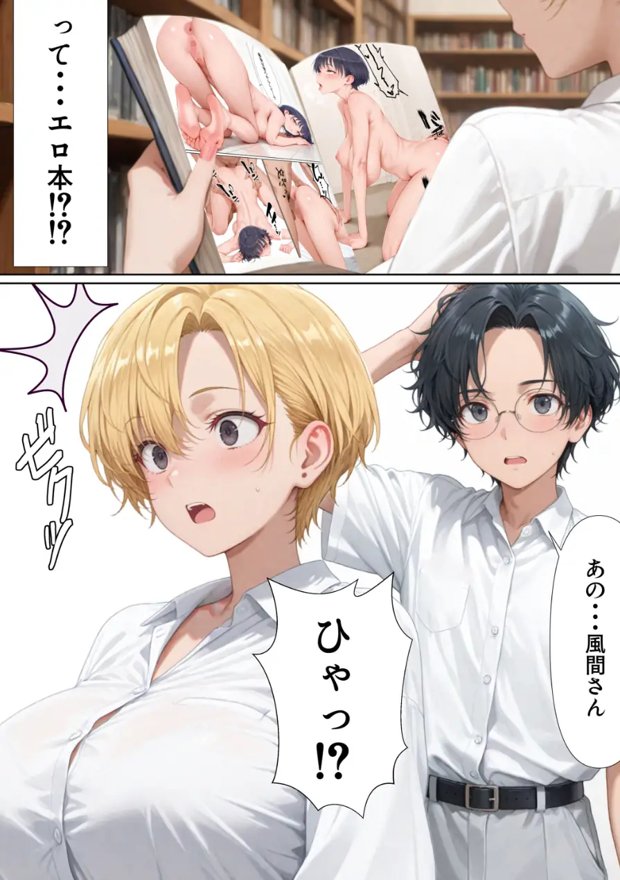 エロ同人大好きな女子校生ギャルがクラスメイトと初濃厚SEX【モザイク版】 試し読み 3ページ
