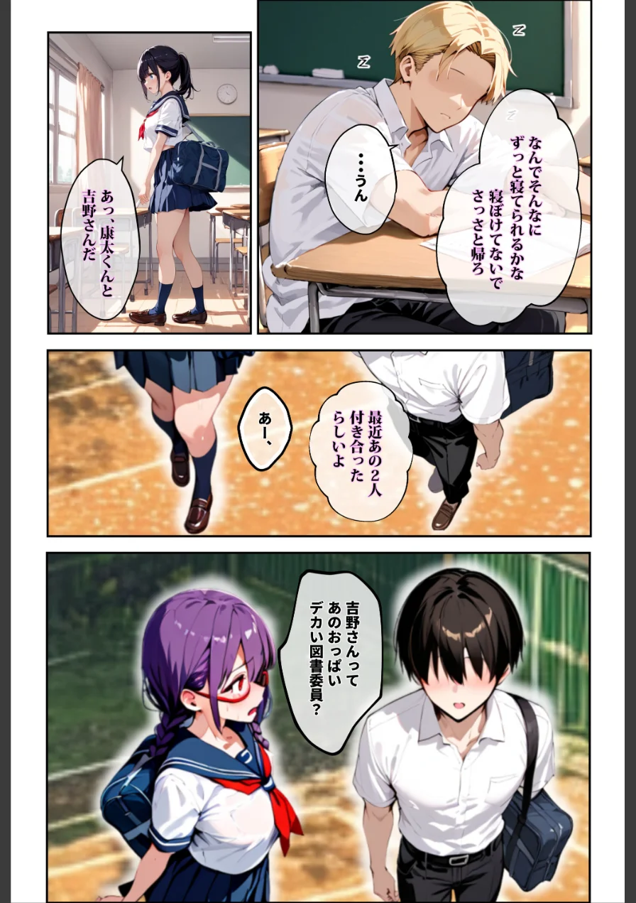 「3秒だけ好きにシていい」と言ったデカパイ委員長の寝取られマ〇コを貸してもらった件【モザイク版】 試し読み 6ページ