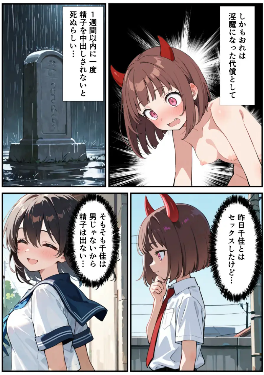 突然淫魔に女体化した俺が学校で初めてセックスする話【モザイク版】 試し読み 6ページ
