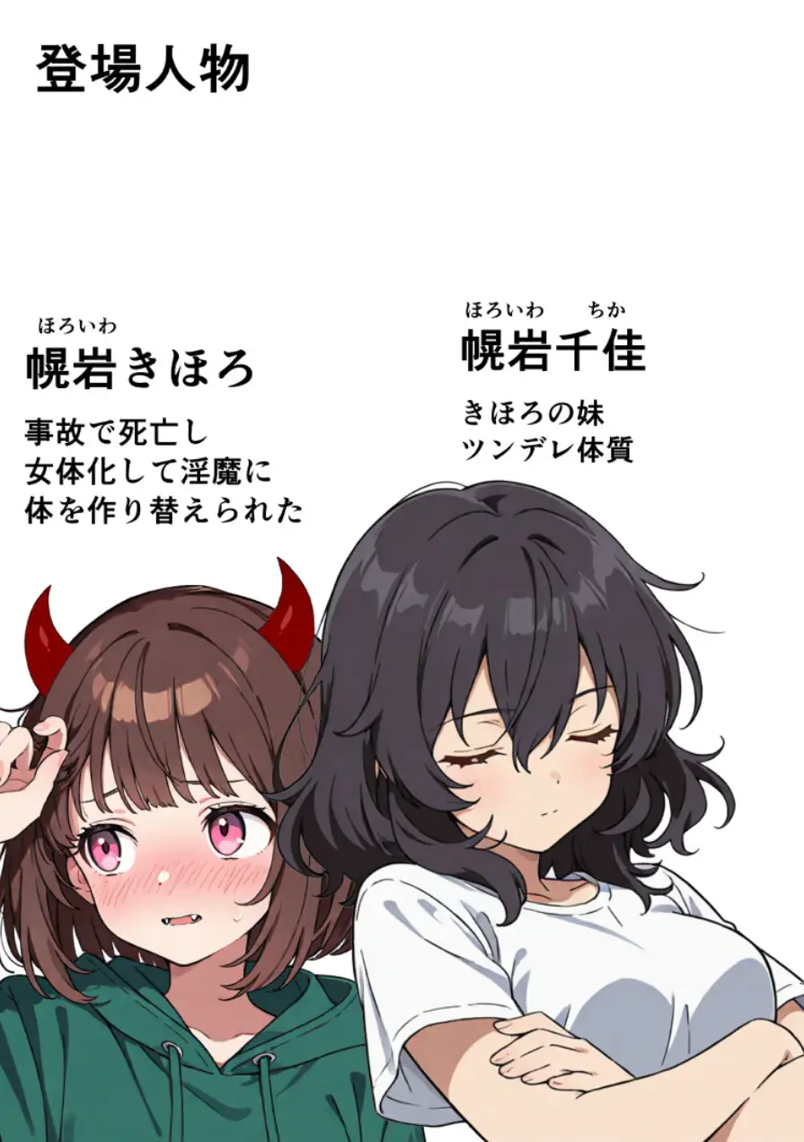 突然淫魔に女体化した俺が妹とセックスする話【モザイク版】（単話） 試し読み 2ページ