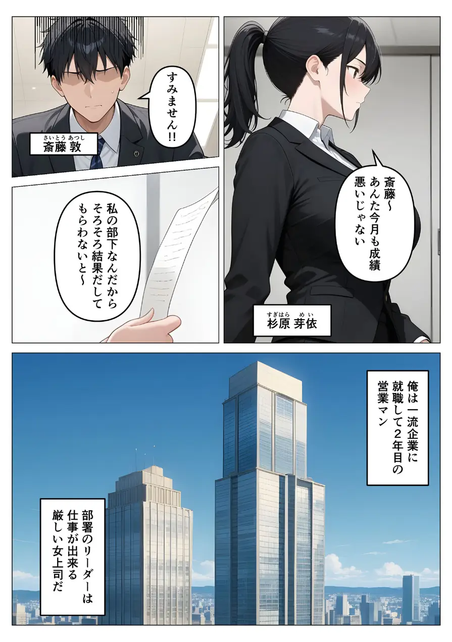 気が強いOLの爆乳女上司を寝取った話 モザイク版（単話） 試し読み 3ページ