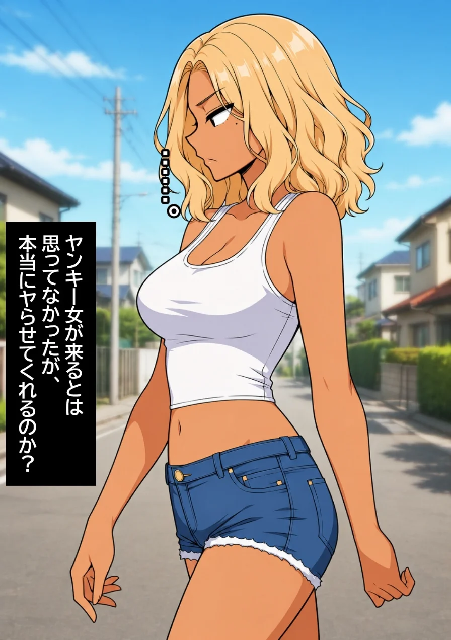深夜のド〇キにいそうなヤンキー女を孕ませる。【モザイク版】（単話） 試し読み 2ページ