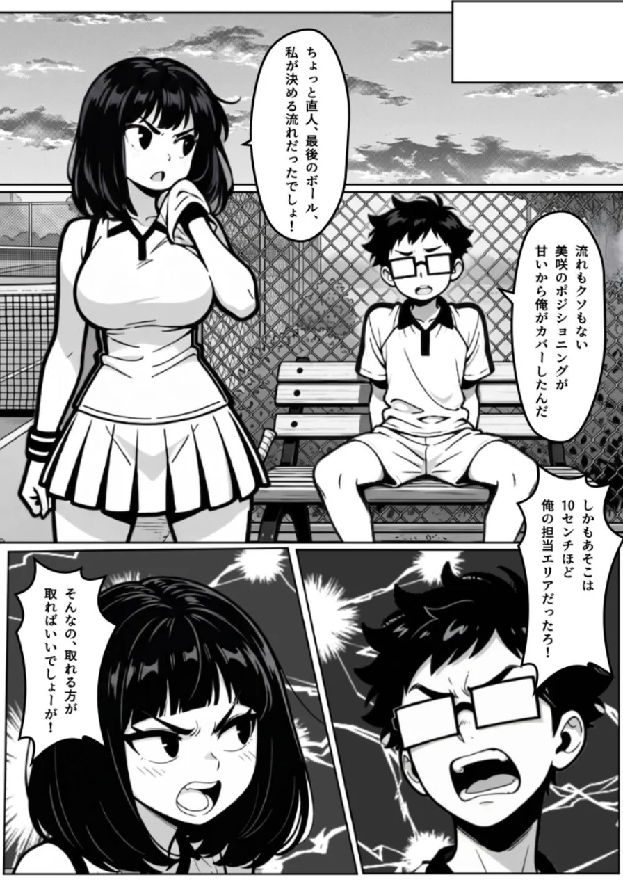 本能に狂わされるわからせ特訓:最悪の相性だった僕たちが、夜のラリーで無敵のペアになるまで【棒消し修正版】 試し読み 2ページ