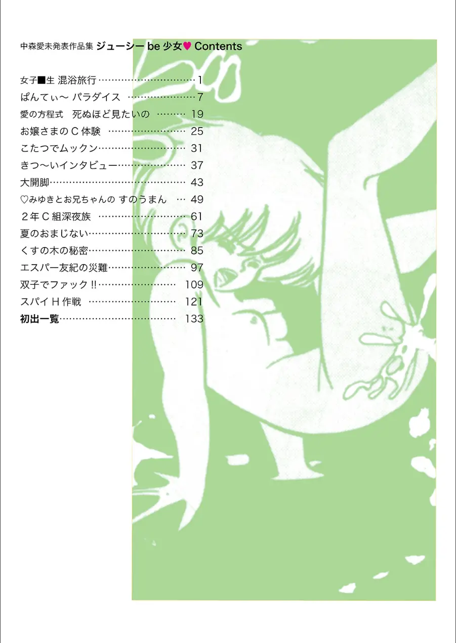 中森愛単行本未収録作品集 ジューシー be 少女 試し読み 4ページ