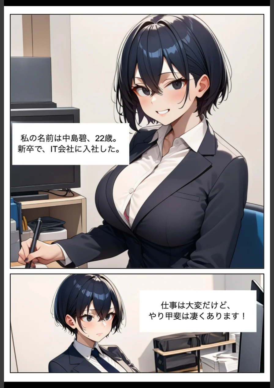 新卒女子・中島碧（22）、キモデブ上司に寝取られる。【棒消し修正版】 試し読み 1ページ