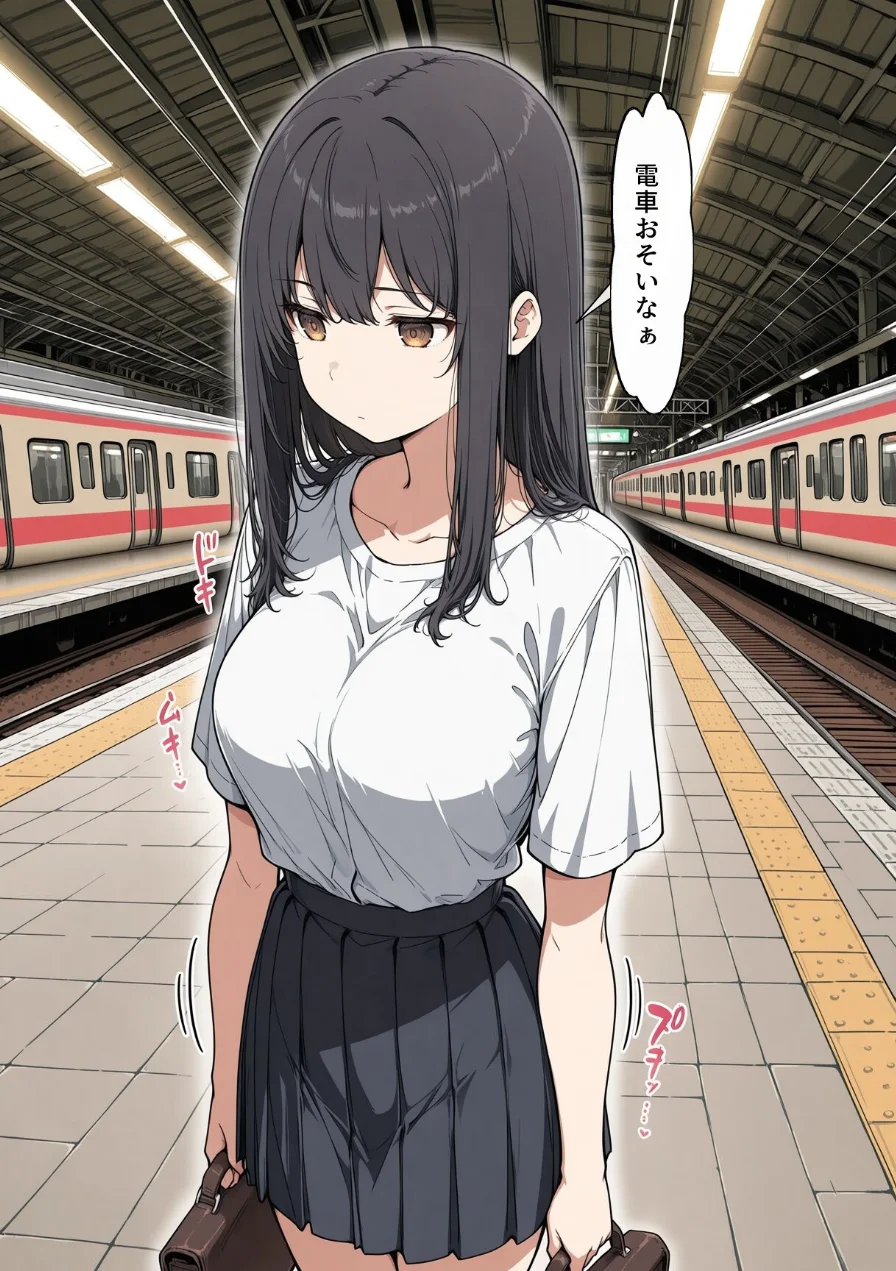 真面目な女子校生が朝の満員電車で執拗に痴●された話【モザイク版】 試し読み 3ページ