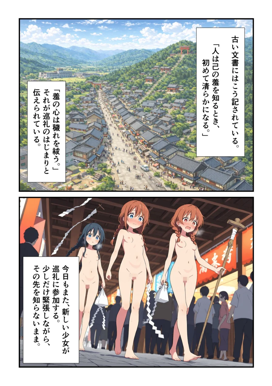 辺境村の全裸巡礼【モザイク版】 試し読み 7ページ