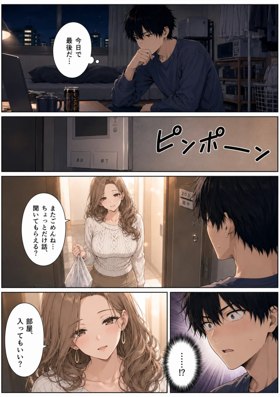 押すたび、1万円消えるボタン…その度に隣の人妻が誘惑してくる。【モザイク版】 試し読み 14ページ