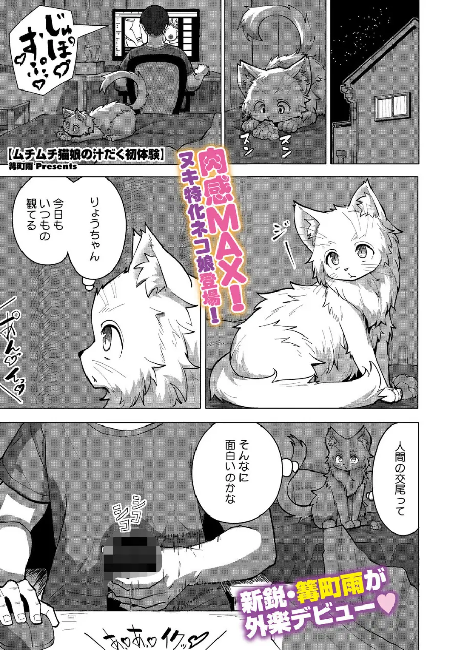 ムチムチ猫娘の汁だく初体験（単話） 試し読み 1ページ