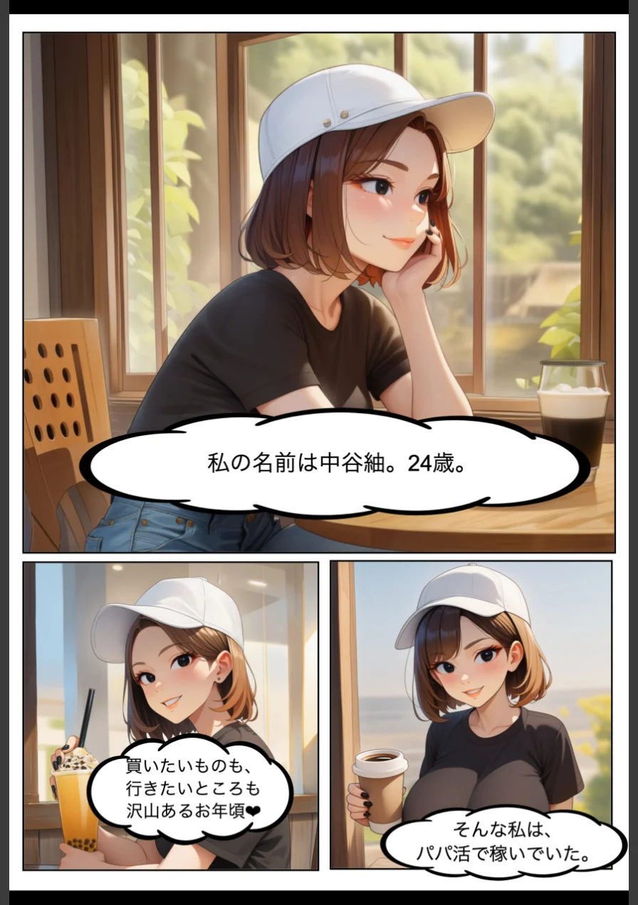 パパ活女子・中谷紬（24）がキモおじのデカチンに沼るまでの話。【棒消し修正版】 試し読み 1ページ