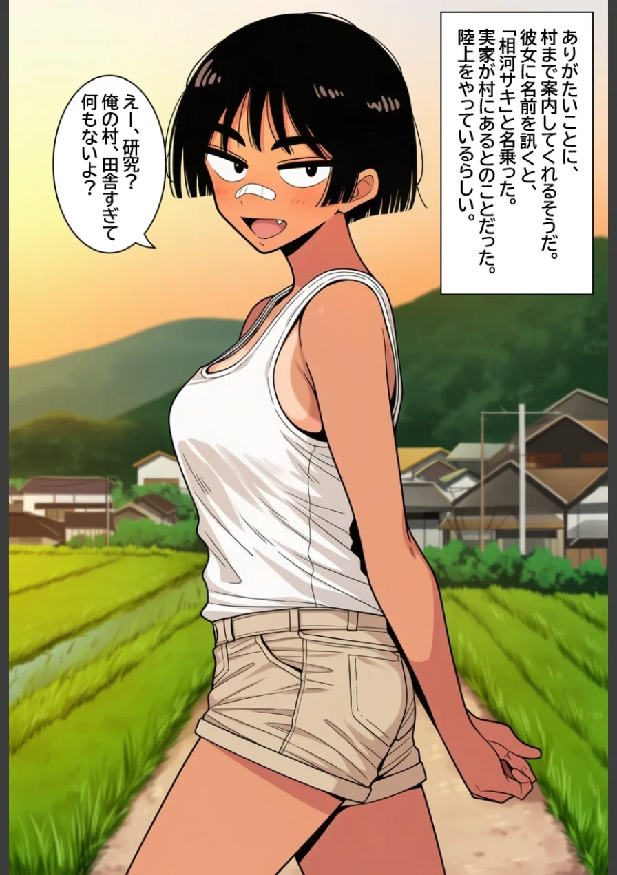 孕ませ村のボーイッシュ娘【モザイク版】（単話） 試し読み 2ページ