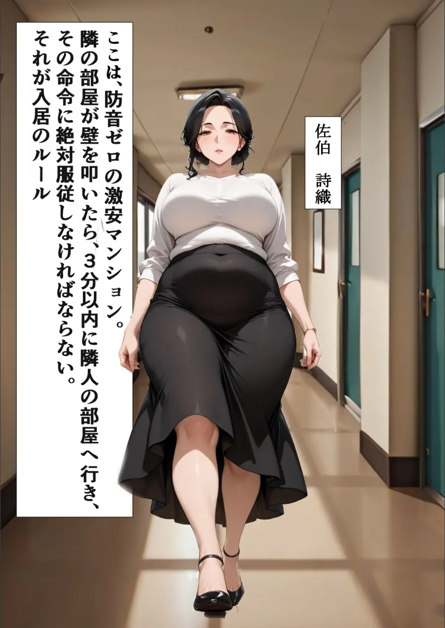訳あり物件ーノックで隣人の性処理係ー隣人に壁に突き立てられメス声絶頂【モザイク版】 試し読み 1ページ