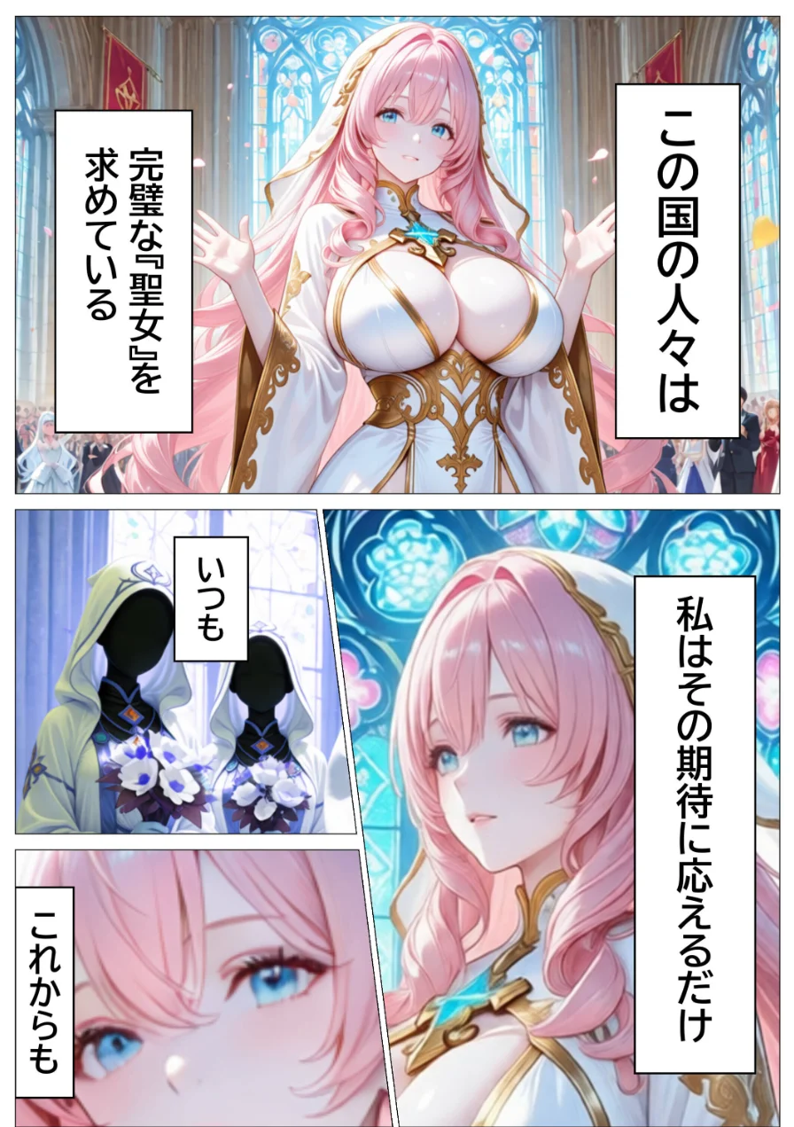 聖女の禁断オナニー〜鏡の声に誘惑され魔道具で純潔崩壊〜【モザイク版】 試し読み 7ページ
