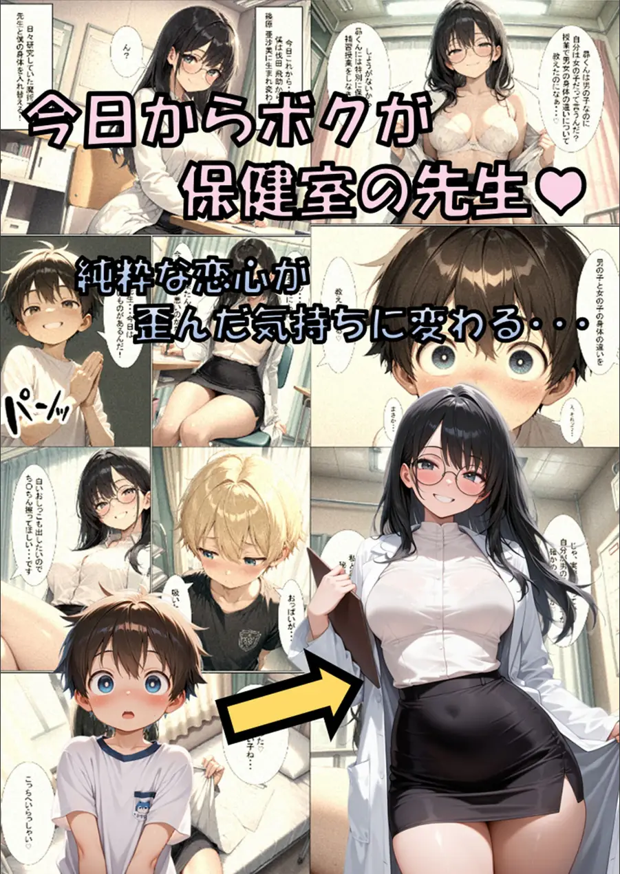 今日からボクが保健室の●●（ハート） 〜純粋な恋心が歪んだ気持ちに変わる…〜 モザイク版 試し読み 2ページ