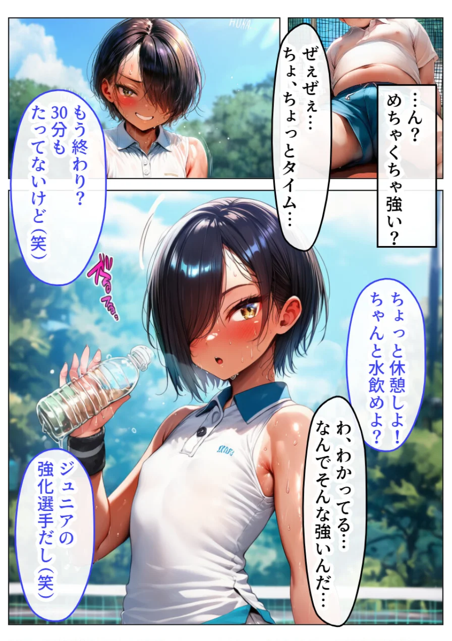 生意気なテニス部美男子が実は巨乳のボーイッシュ少女だったので中出しSEXしたら相性良すぎた【モザイク版】 試し読み 8ページ