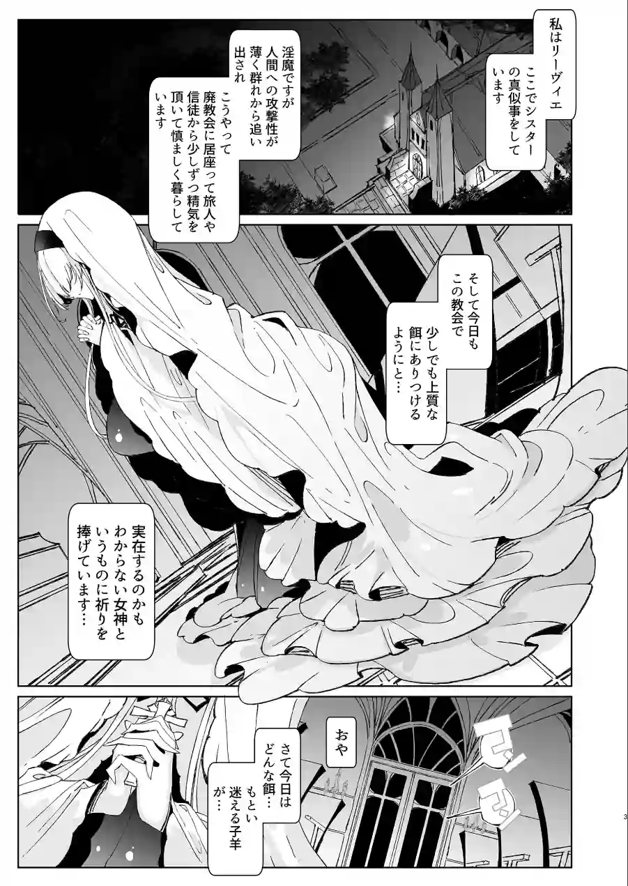 淫紋付与られ無知ムチ姫騎士はシスター淫魔のなすがまま 試し読み 3ページ