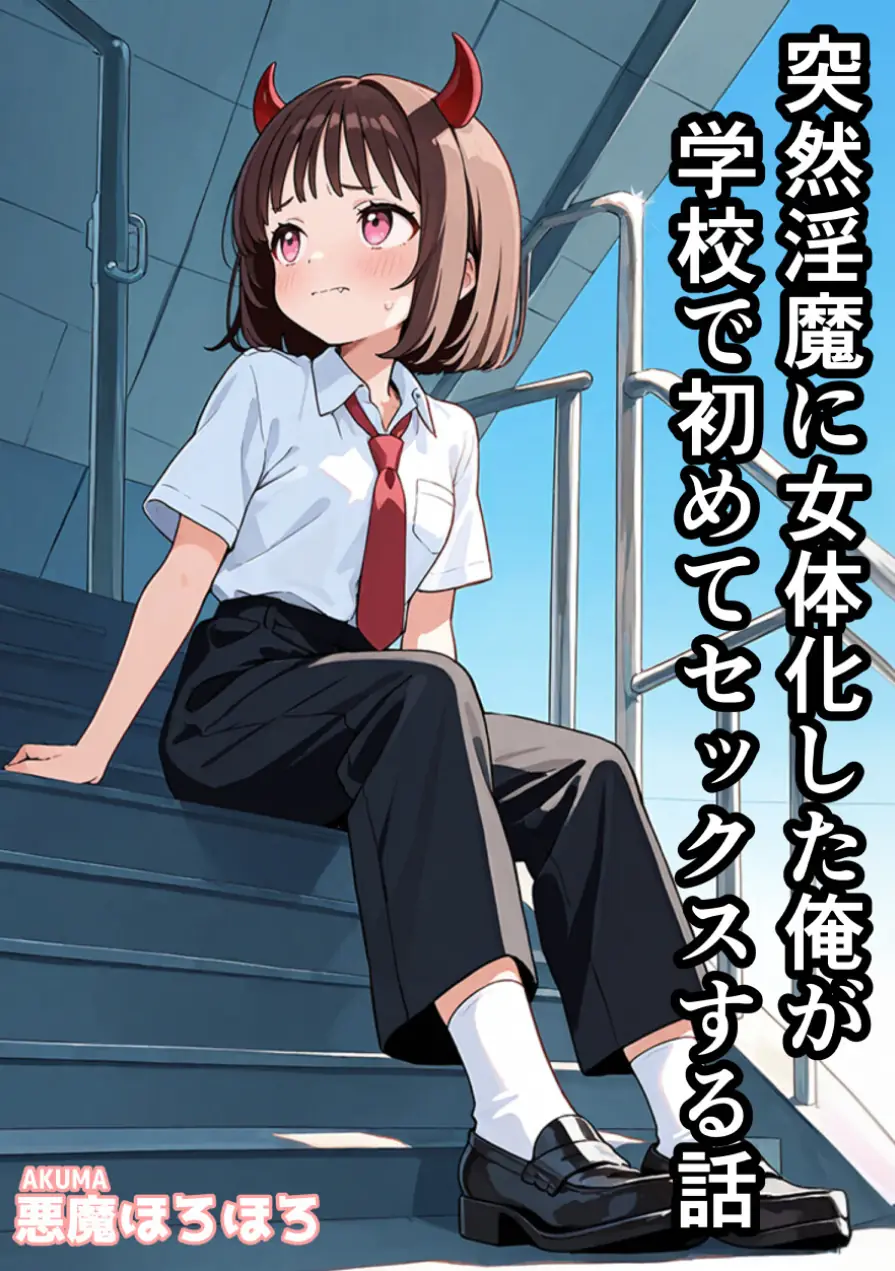 突然淫魔に女体化した俺が学校で初めてセックスする話【モザイク版】 試し読み 1ページ