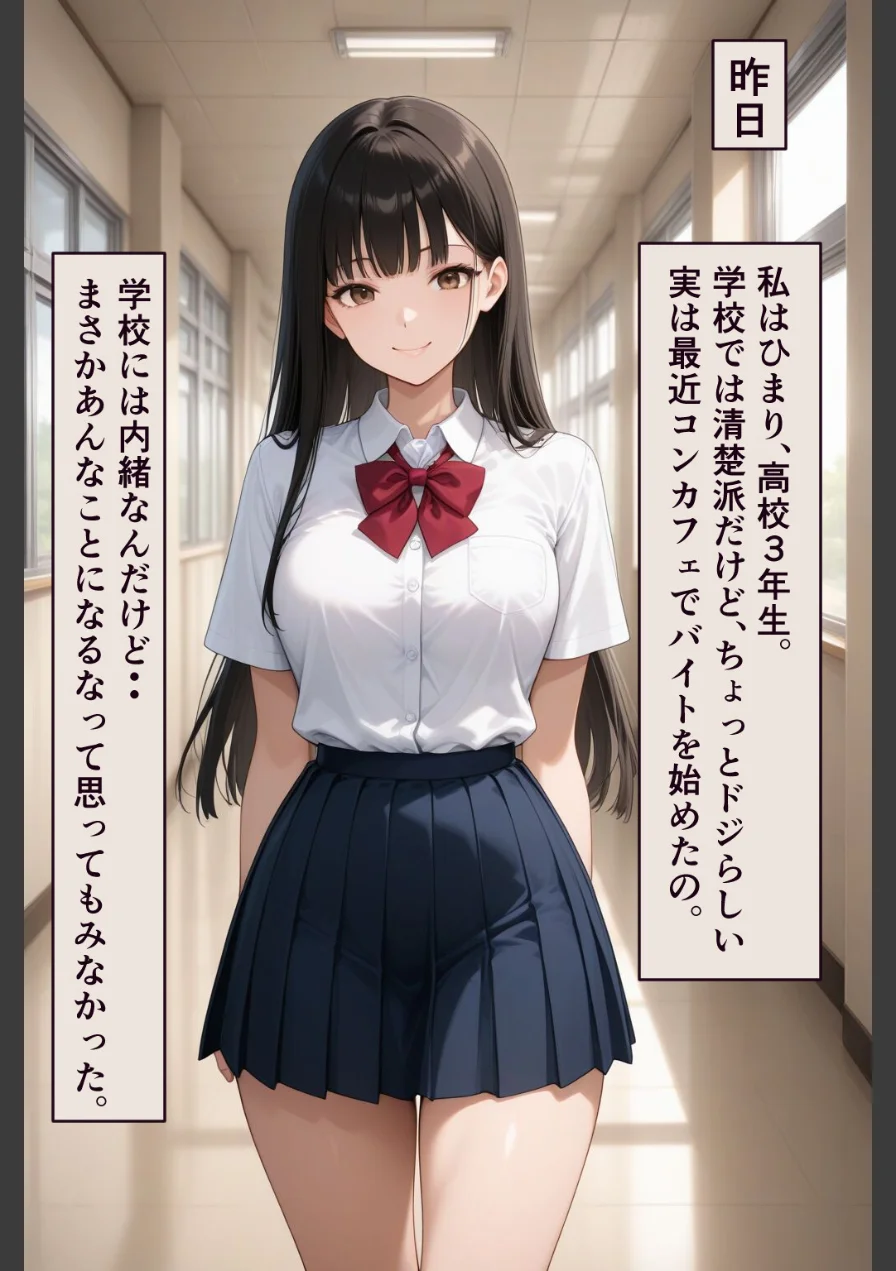【処女を捧ぐ】JKひまり、コンカフェバイトがバレて新米教師にメイド服に着替えさせられる放課後【モザイク版】 試し読み 2ページ