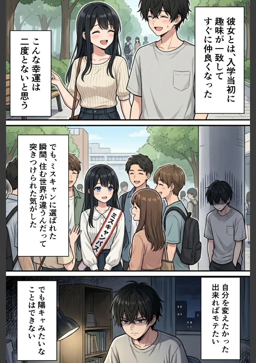 裏垢男子のマッサージで堕ちるミスキャンパス【白抜き修正版】 試し読み 2ページ