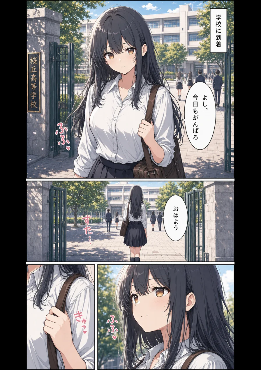 真面目な女子校生が朝の満員電車で執拗に痴●された話【モザイク版】 試し読み 9ページ