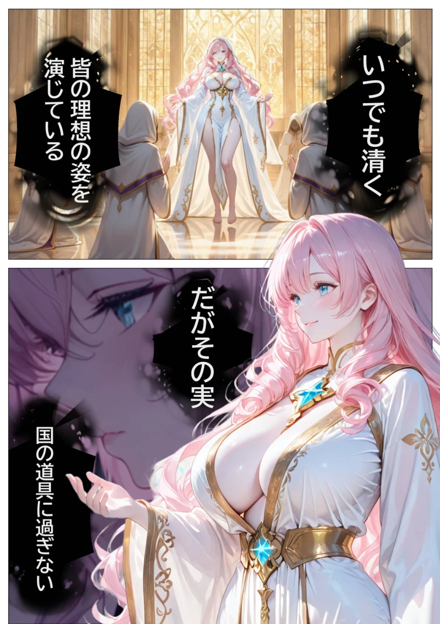 聖女の禁断オナニー〜鏡の声に誘惑され魔道具で純潔崩壊〜【モザイク版】 試し読み 13ページ