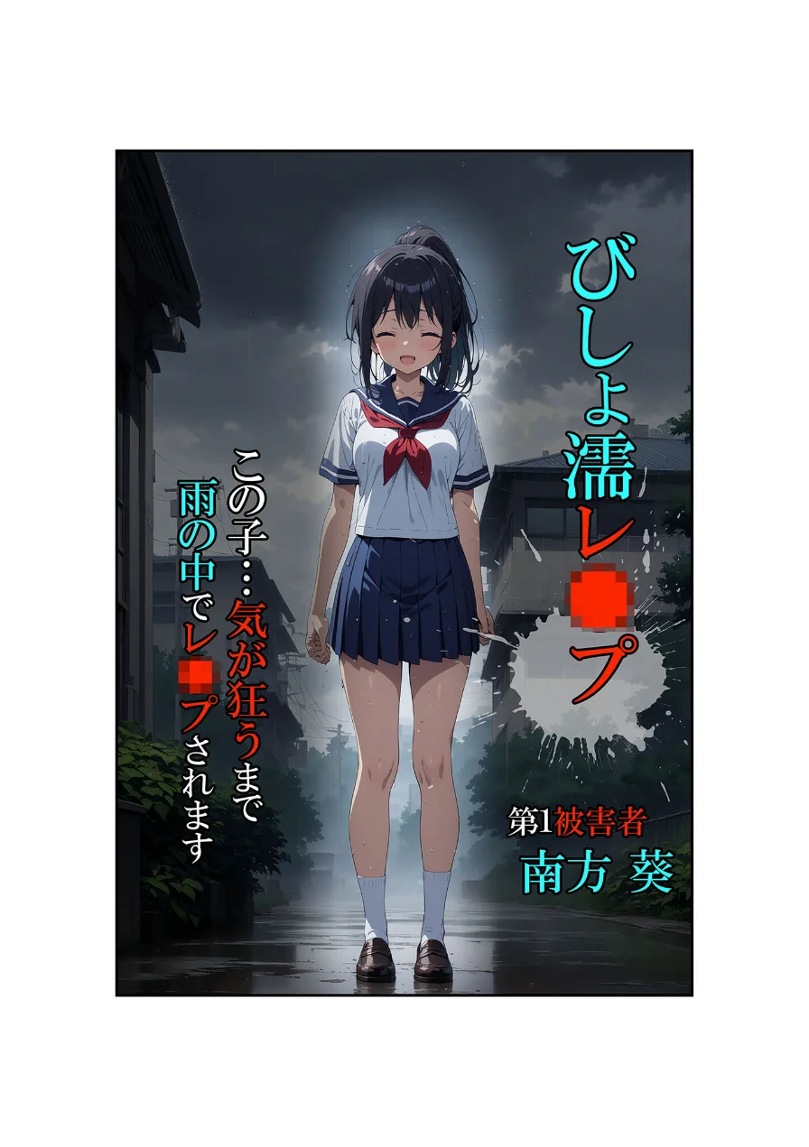 【全4作収録】びしょ濡●●● セット版 〜この子たち…気が狂うまで雨の中●されます〜 モザイク版 試し読み 15ページ