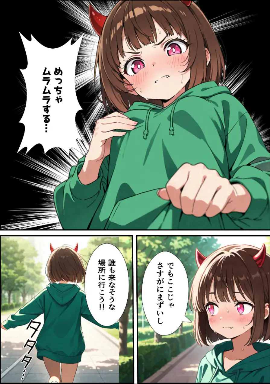 朝起きたら突然女体化して淫魔になってた話【モザイク版】（単話） 試し読み 11ページ