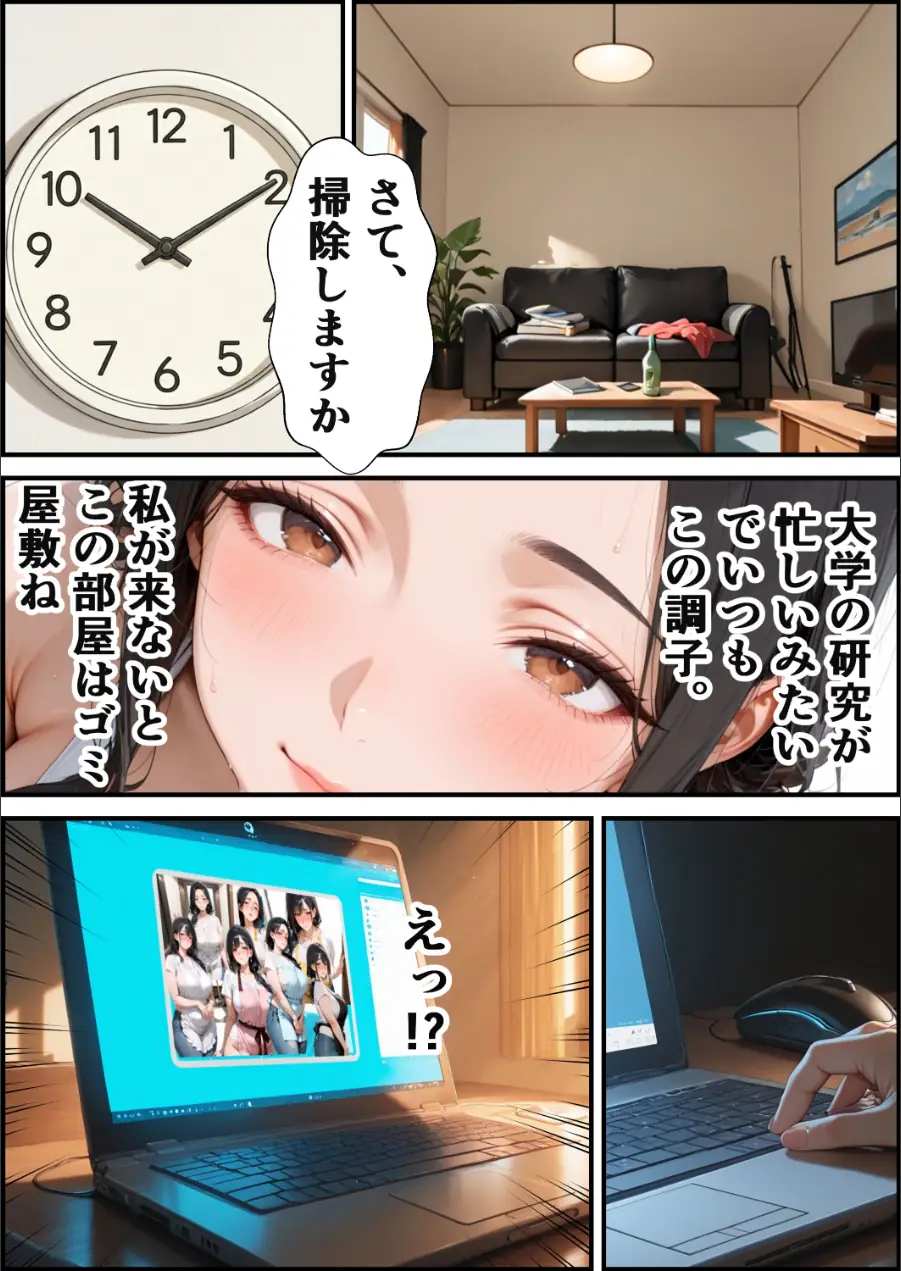 家政婦の人妻〜旦那との通話中に背徳の不倫に溺れる【モザイク版】（単話） 試し読み 9ページ