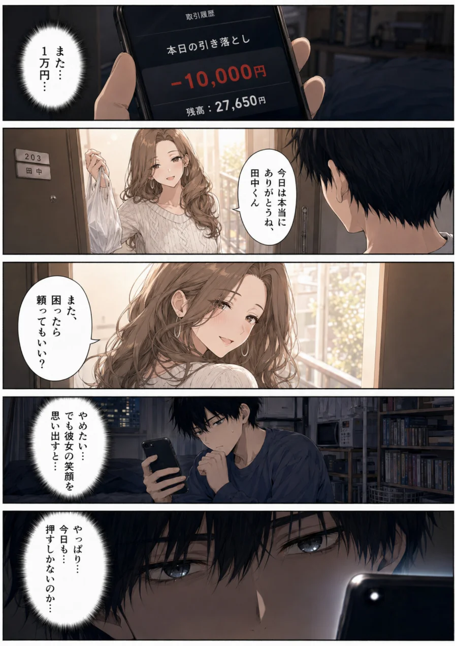 押すたび、1万円消えるボタン…その度に隣の人妻が誘惑してくる。【モザイク版】 試し読み 13ページ