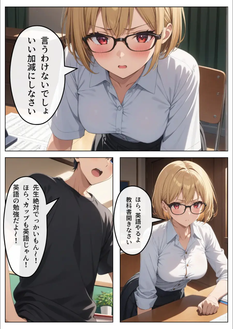 巨乳眼鏡家庭教師 快楽堕ちしたので中出ししてあげた【モザイク版】 試し読み 5ページ