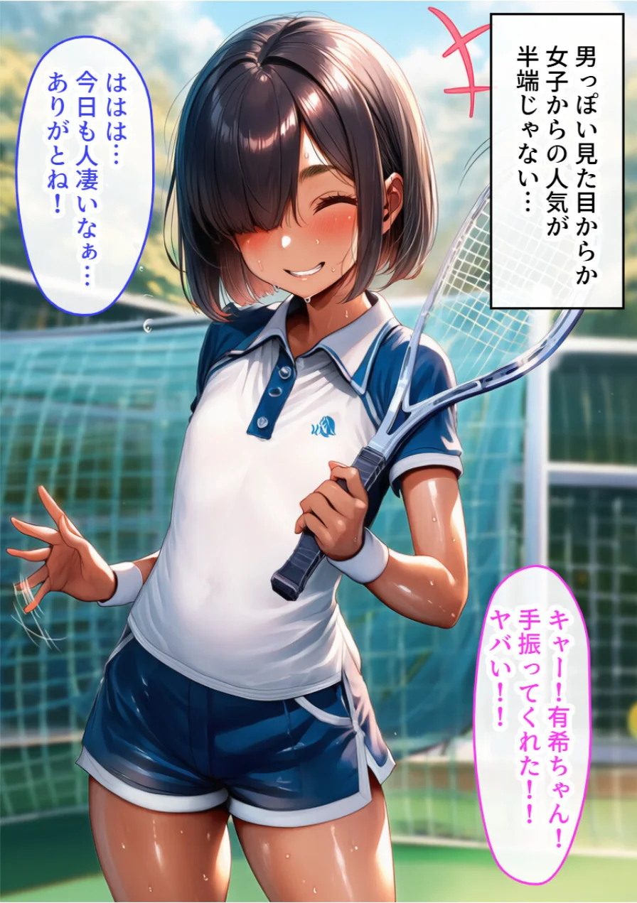 幼なじみは隠れ巨乳！テニス部で一番かわいいボーイッシュ少女とイチャラブSEX【モザイク版】（単話） 試し読み 3ページ