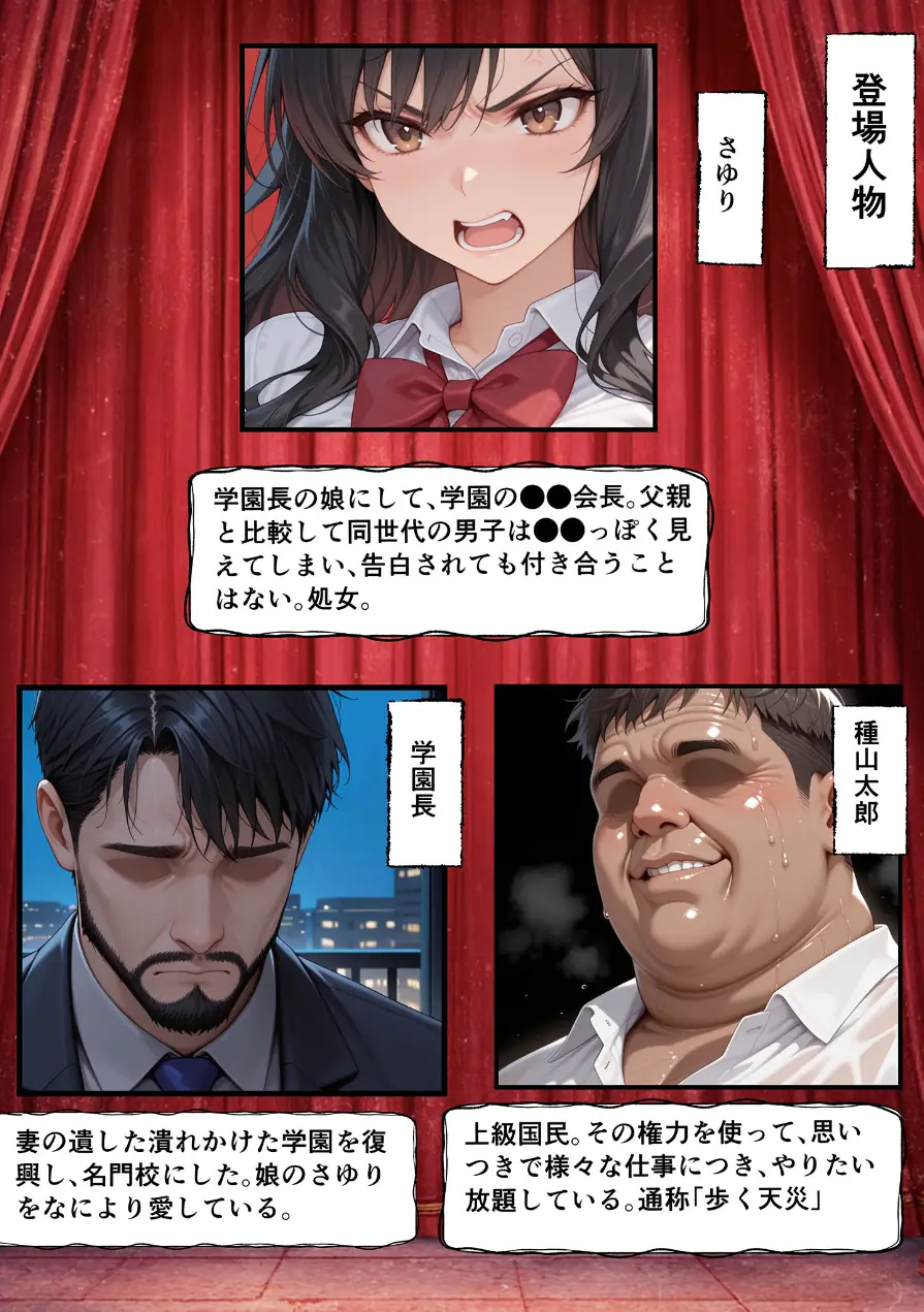 上級国民に支配された学園生徒会長が学園を守るため処女喪失ショーを行う話 モザイク版 試し読み 4ページ