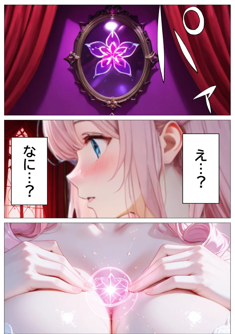 聖女の禁断オナニー〜鏡の声に誘惑され魔道具で純潔崩壊〜【モザイク版】 試し読み 8ページ