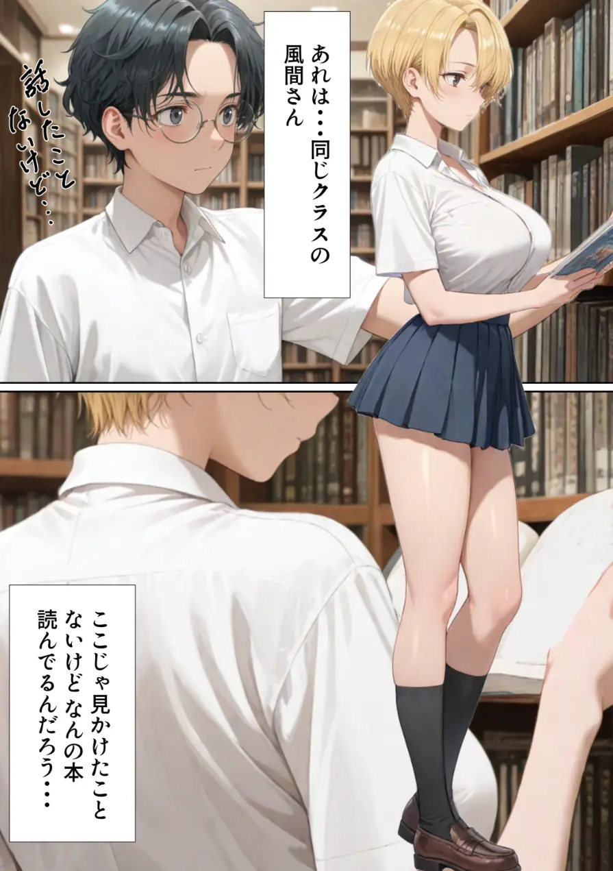 エロ同人大好きな女子校生ギャルがクラスメイトと初濃厚SEX【モザイク版】 試し読み 2ページ