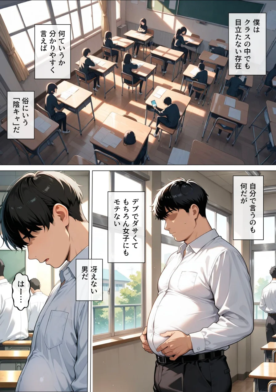 いじめてくるヤンキー女子が、屋上では僕のチ○ポでイキ狂う【モザイク版】 試し読み 1ページ