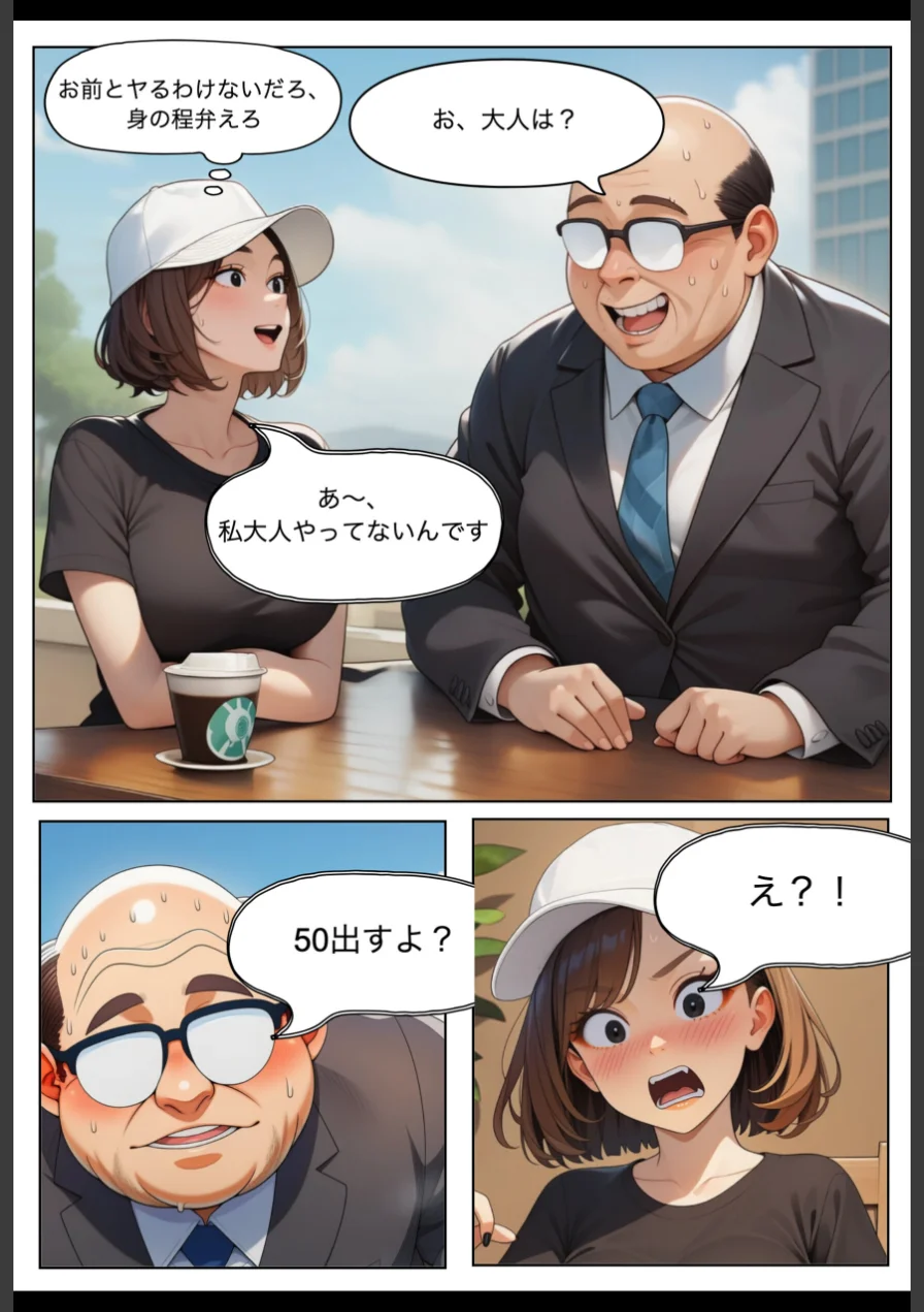 パパ活女子・中谷紬（24）がキモおじのデカチンに沼るまでの話。【棒消し修正版】 試し読み 6ページ