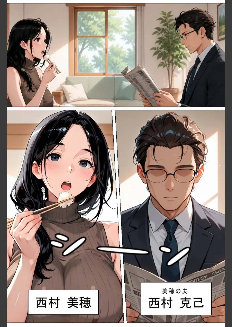 隣の新婚夫を淫乱人妻が寝取って種付けプレスされる話【棒消し修正版】 試し読み 1ページ
