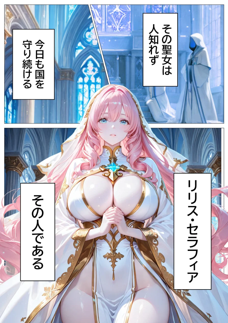 聖女の禁断オナニー〜鏡の声に誘惑され魔道具で純潔崩壊〜【モザイク版】 試し読み 2ページ