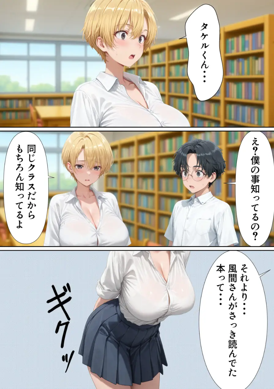 エロ同人大好きな女子校生ギャルがクラスメイトと初濃厚SEX【モザイク版】 試し読み 4ページ