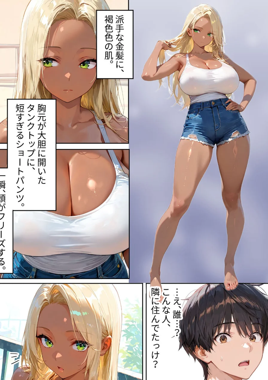 隣の黒ギャル人妻は、寂しがり屋だった。 モザイク版（単話） 試し読み 4ページ
