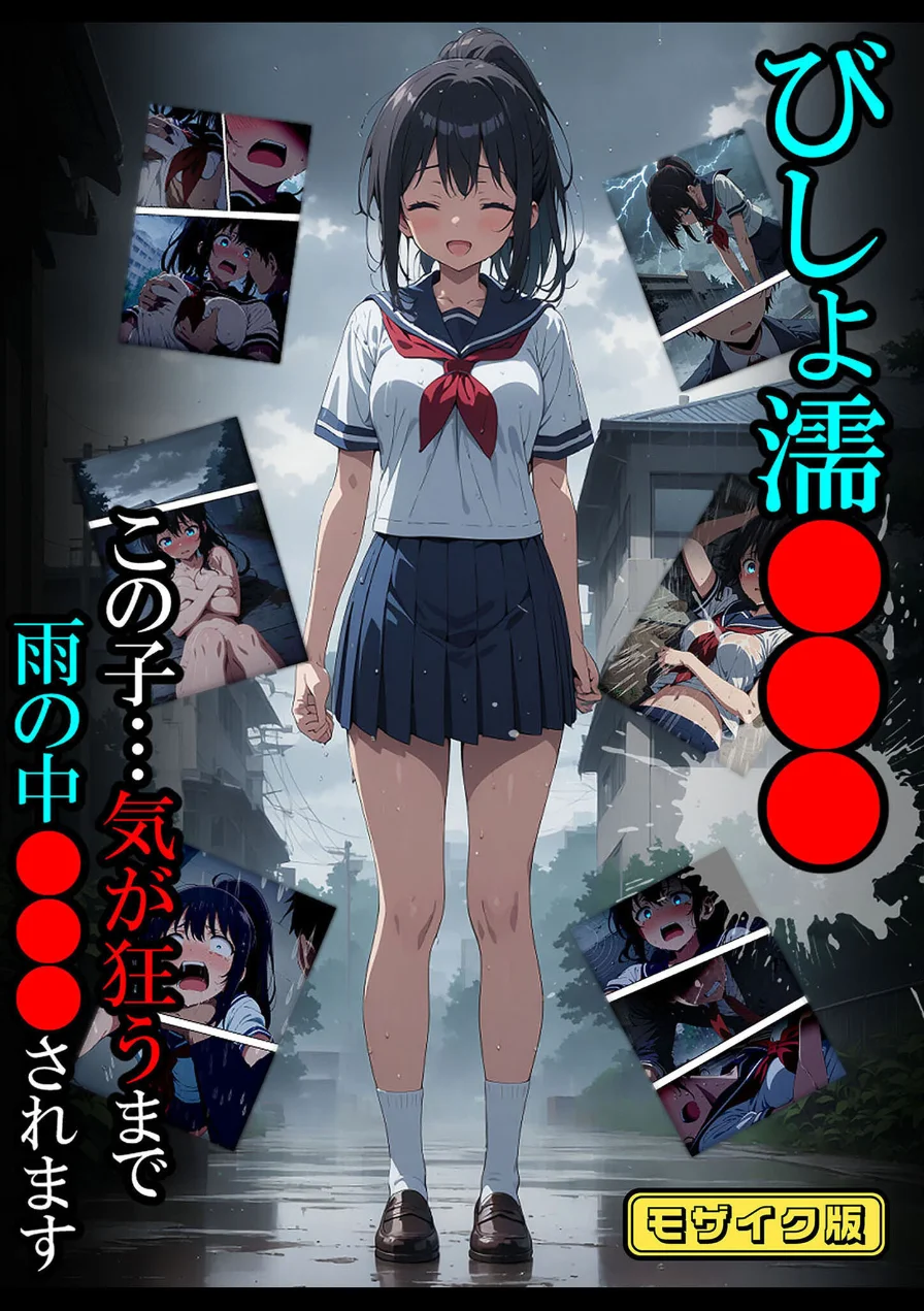 【全4作収録】びしょ濡●●● セット版 〜この子たち…気が狂うまで雨の中●されます〜 モザイク版 試し読み 3ページ