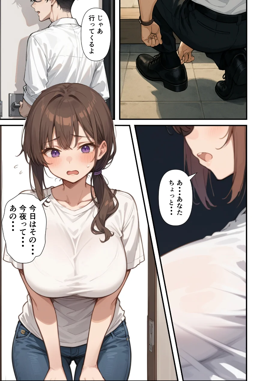 セックスレスに悩む若妻（30）12年ぶりに制服を着てイチャラブセックスする話【モザイク版】 試し読み 1ページ