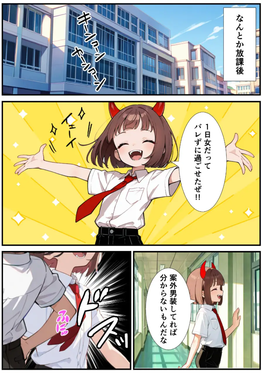 突然淫魔に女体化した俺が学校で初めてセックスする話【モザイク版】 試し読み 10ページ