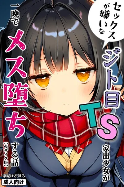 セックスが嫌いなジト目TS家出少女が一晩でメス堕ちする話【モザイク版】 表紙