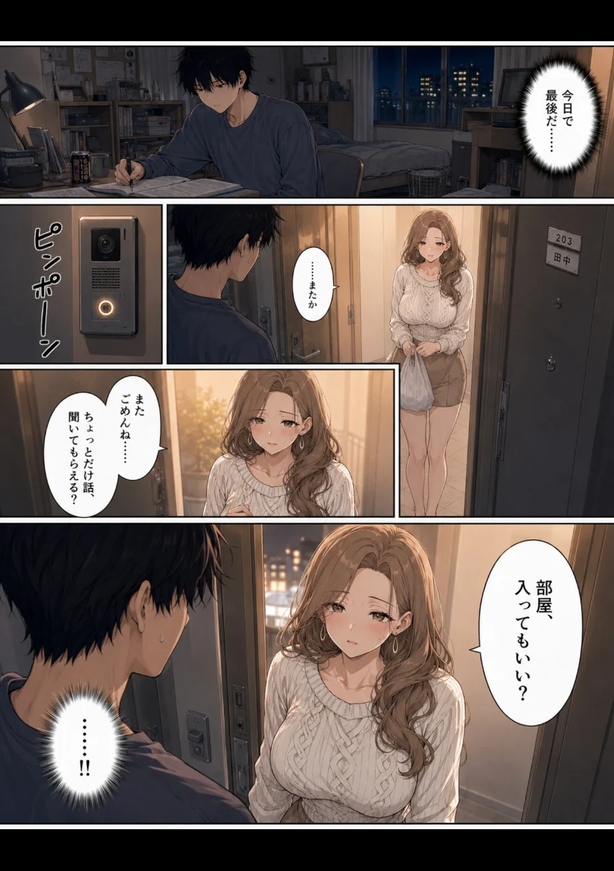 押すたび、1万円消えるボタン…その度に隣の人妻が誘惑してくる。【モザイク版】 試し読み 9ページ